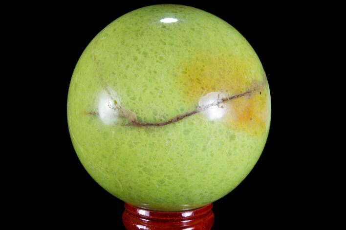 Polished Green Opal Sphere - Madagascar #78777